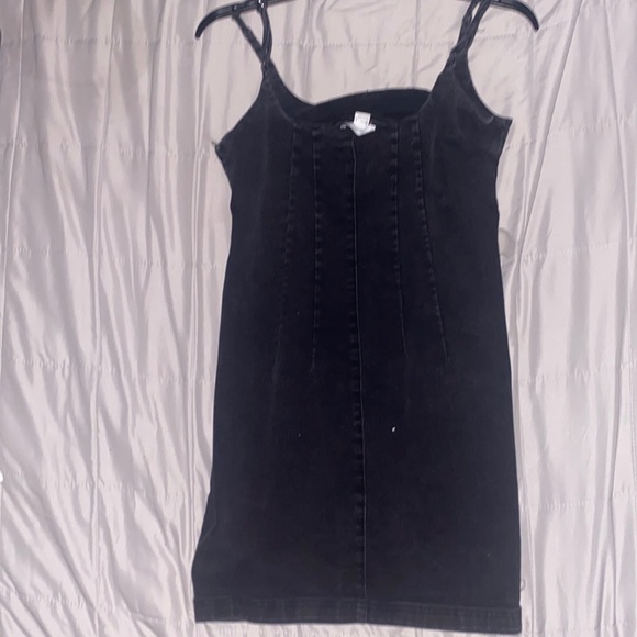 Black Denim Zip Up dress - Picture 1 of 1